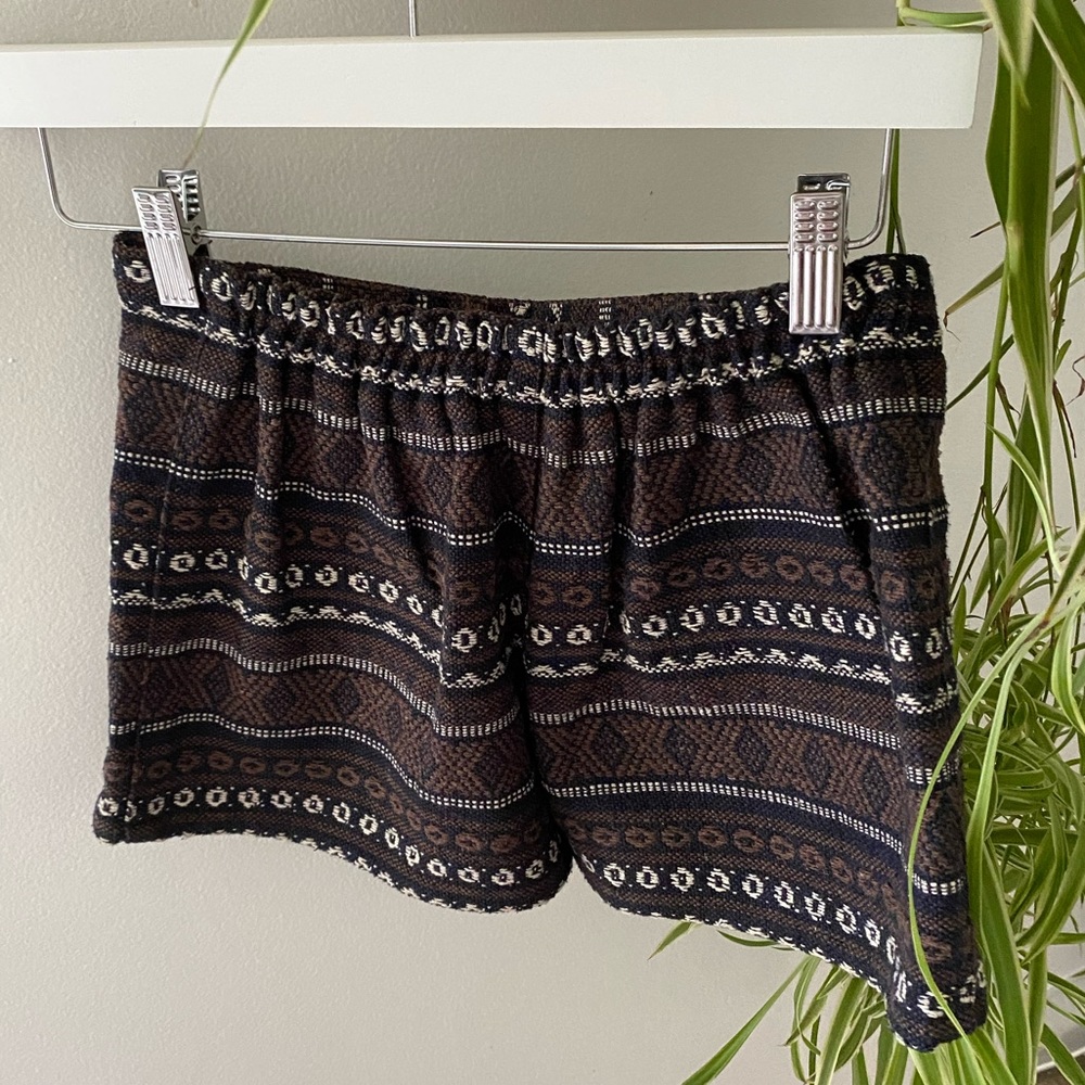 2/$25 Boho Aztec Style Brown Shorts🌻